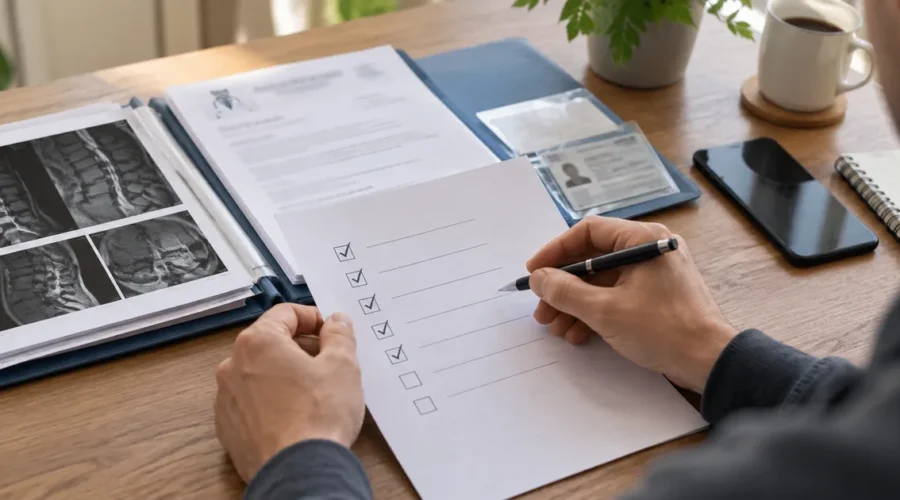 Checklist de documentos médicos e pessoais para o INSS