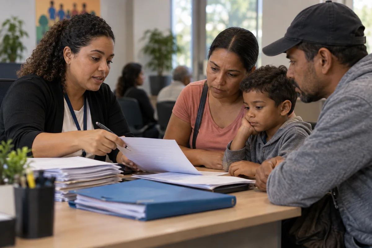 Família recebe orientação para responder notificação de reavaliação do benefício