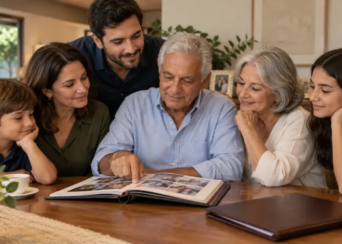 Família reunida para conversar sobre herança e planejamento sucessório