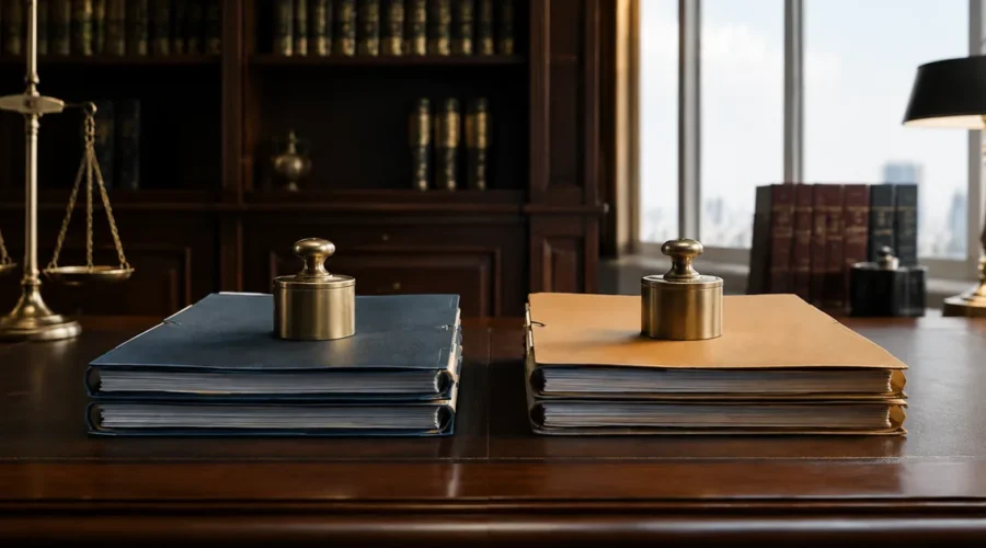 Pastas profissionais equilibradas representam equiparação salarial