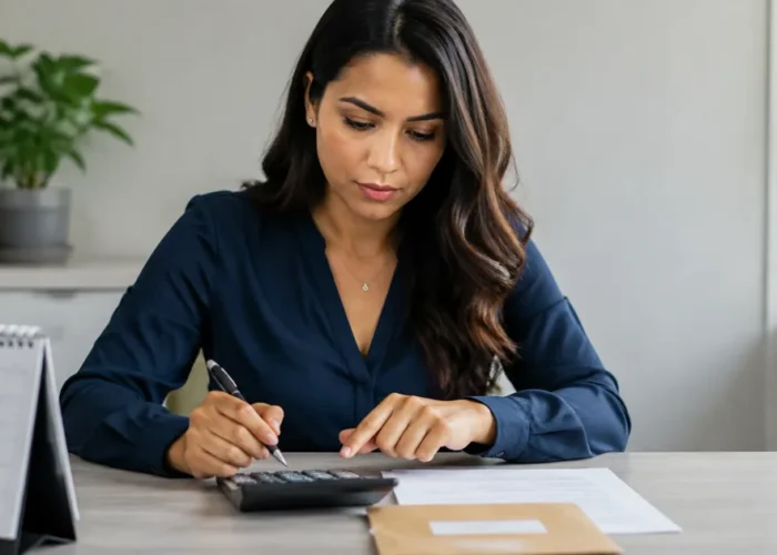 Trabalhadora calcula férias proporcionais na rescisão