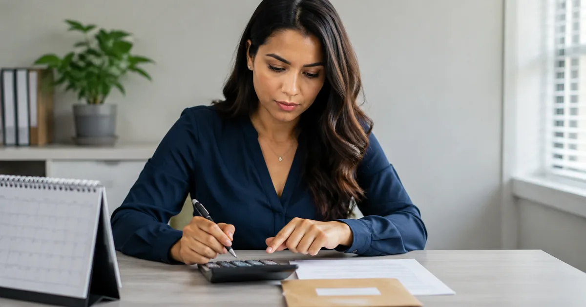 Trabalhadora calcula férias proporcionais na rescisão