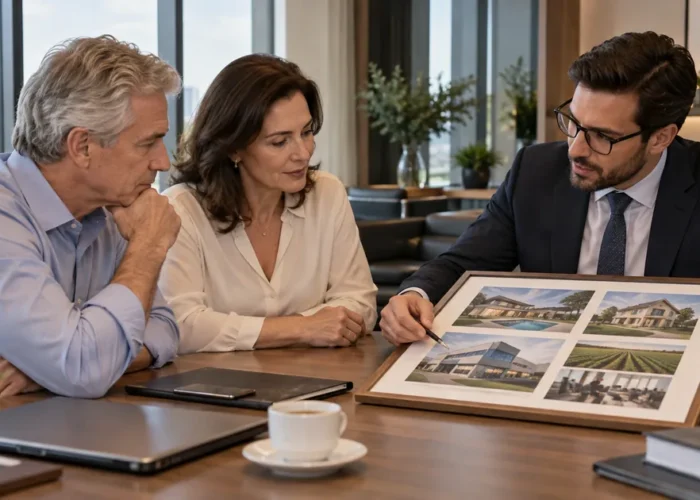 Casal analisa patrimônio familiar com advogado