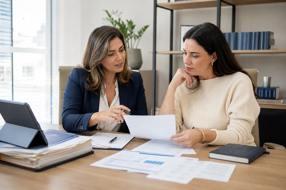 Advogada explica honorários de ação de cobrança a uma empresária