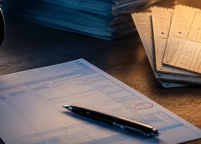 Cartões de ponto e contracheque em análise de horas extras não pagas