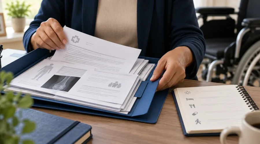 Pasta reúne laudos exames e registros de rotina para o BPC