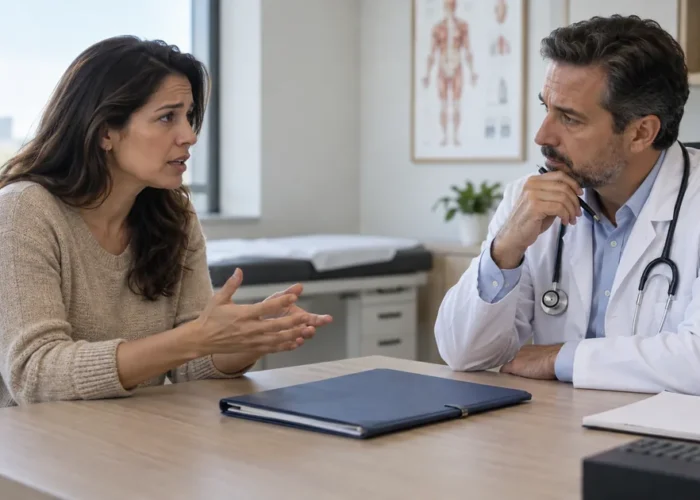 Paciente conversa com médico sobre tratamento negado pelo plano de saúde