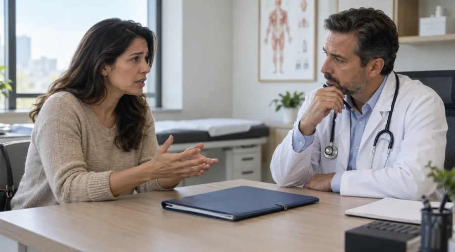 Paciente conversa com médico sobre tratamento negado pelo plano de saúde