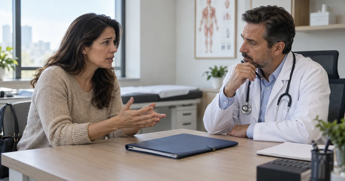 Paciente conversa com médico sobre tratamento negado pelo plano de saúde