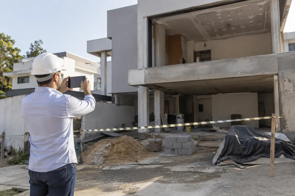 Responsável técnico fotografa canteiro organizado e paralisado após embargo