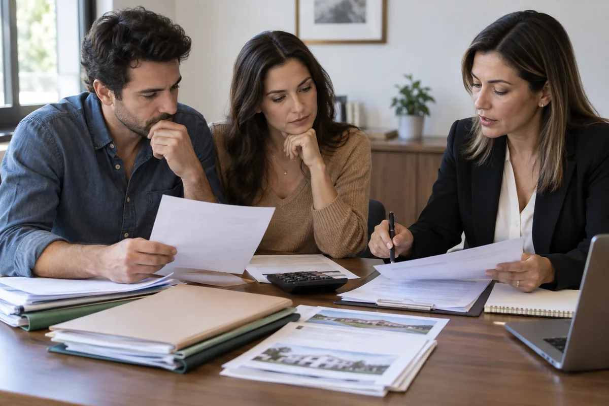 Família analisa com advogada o orçamento e os custos do inventário