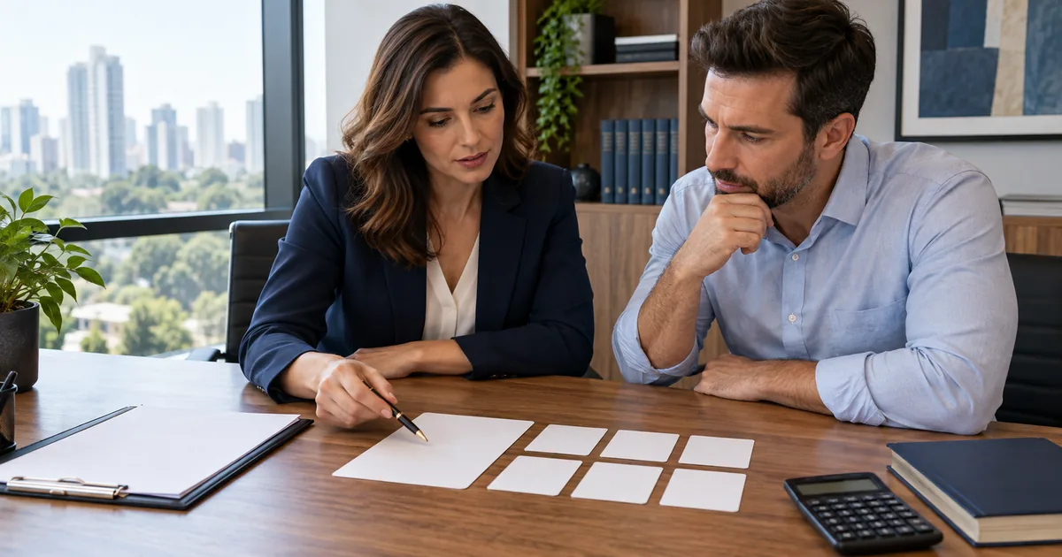 Advogada e cliente analisam entrada e parcelas do artigo 916
