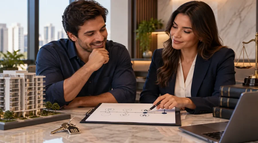 Comprador e advogada analisam a linha do tempo da imissão na posse