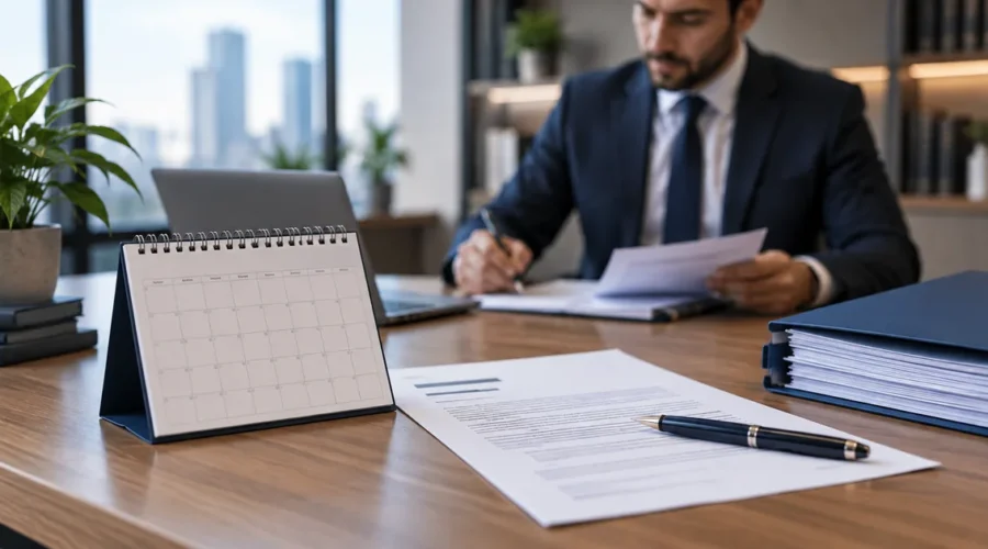 Calendário e notificação fiscal para controle do prazo de 120 dias