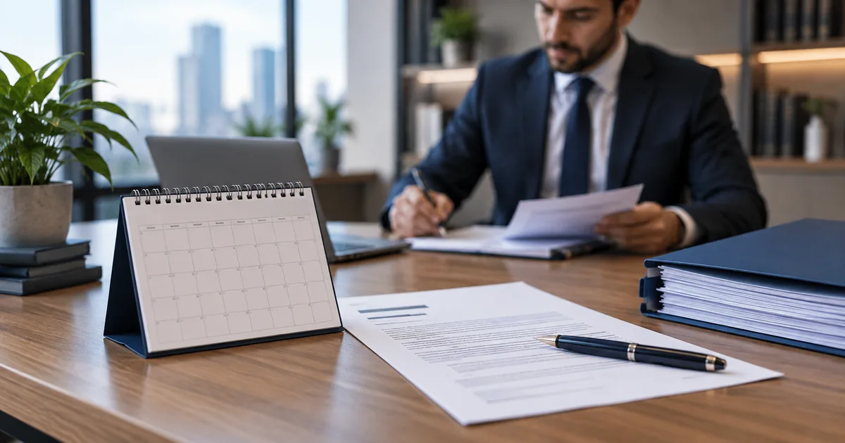 Calendário e notificação fiscal para controle do prazo de 120 dias