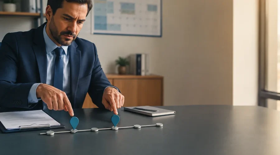 Profissional marcando o prazo para reconhecer vínculo empregatício