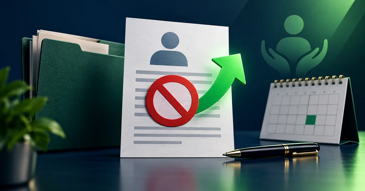 Documento bloqueado e seta verde simbolizam recuperação do BPC cessado