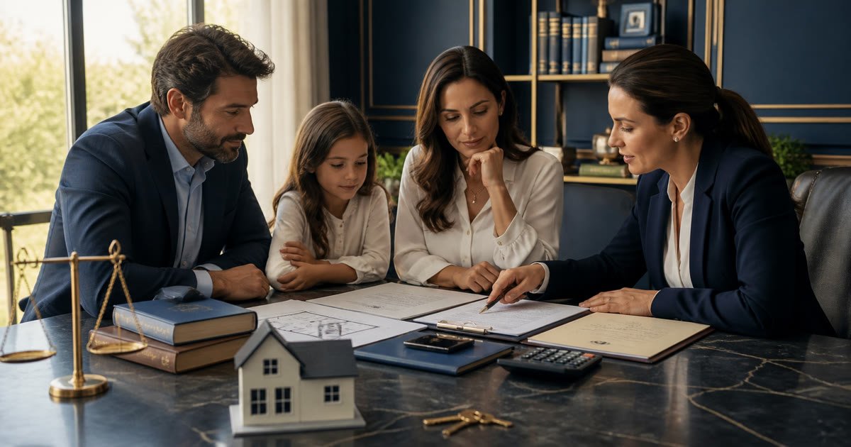 Família e advogada planejam os custos de um inventário