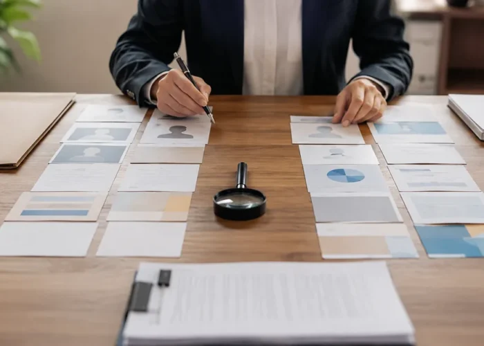 Documentos comparativos organizados para análise de equiparação