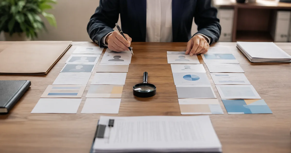 Documentos comparativos organizados para análise de equiparação