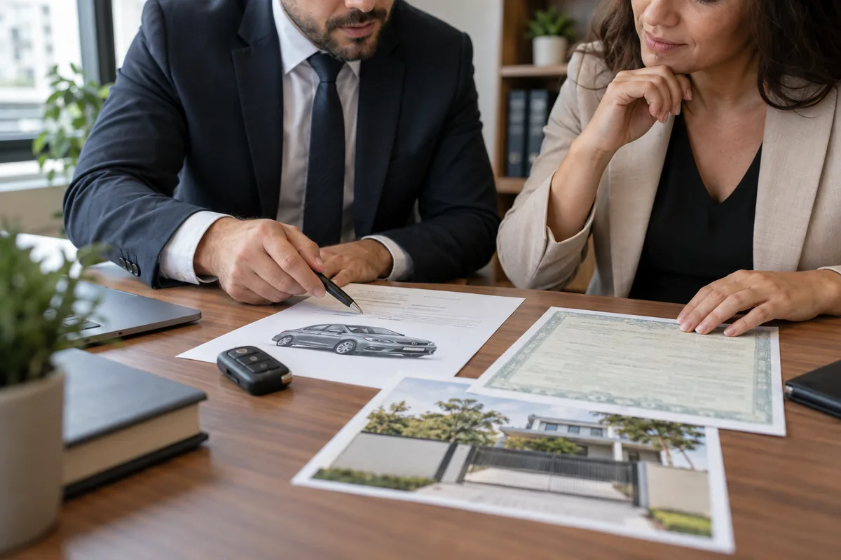 Documentos de veículo e imóvel analisados em atendimento jurídico