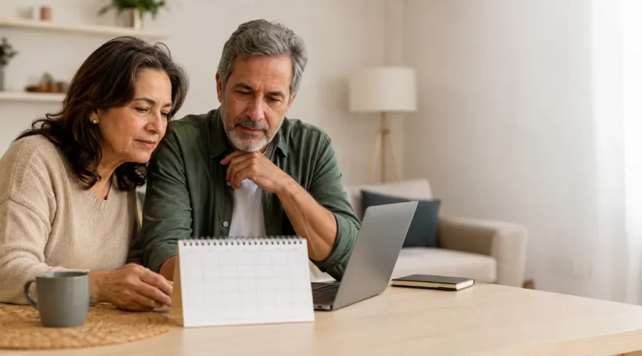 Casal planeja a aposentadoria e confere o tempo que falta