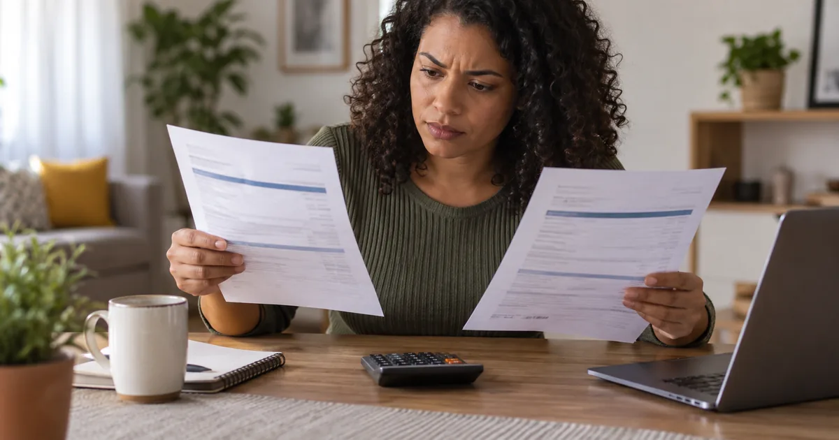 Consumidora confere aumento entre duas mensalidades do plano de saúde