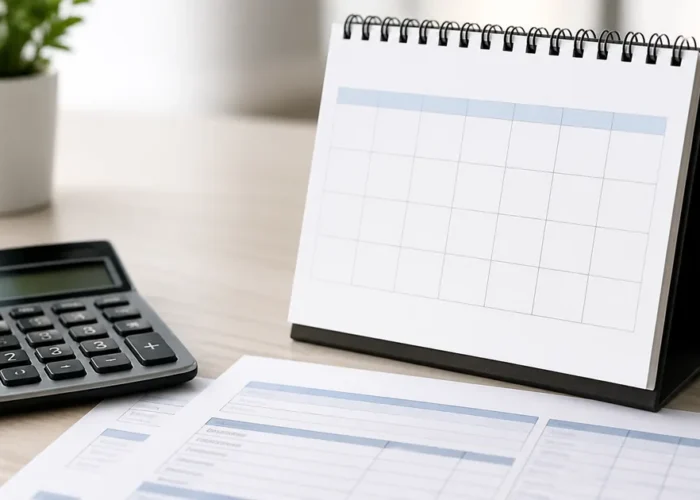 Calendário e documentos usados para conferir reajuste salarial