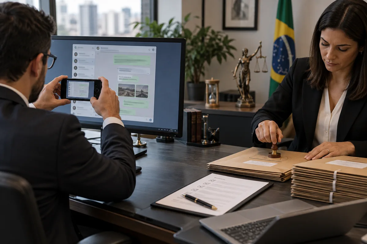 Profissionais preservam mensagens e evidências digitais