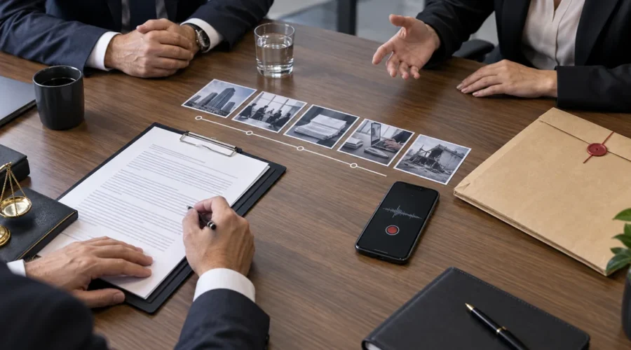 Documentos e registros de uma disputa entre sócios