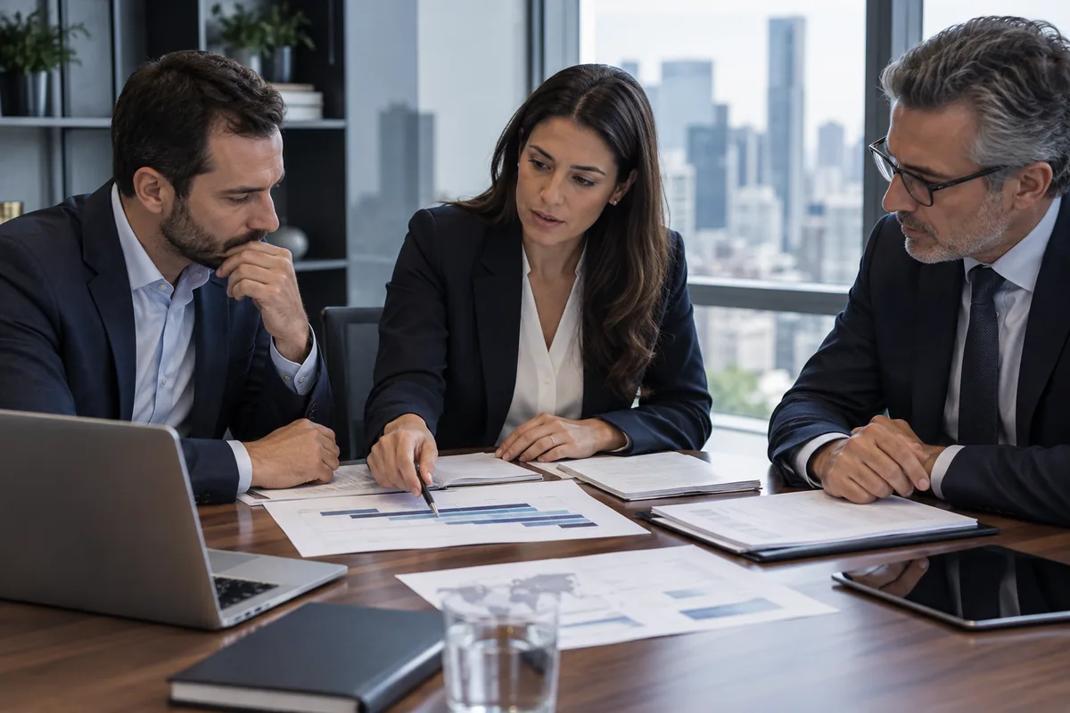 Advogada e gestores planejam rescisão de contrato empresarial