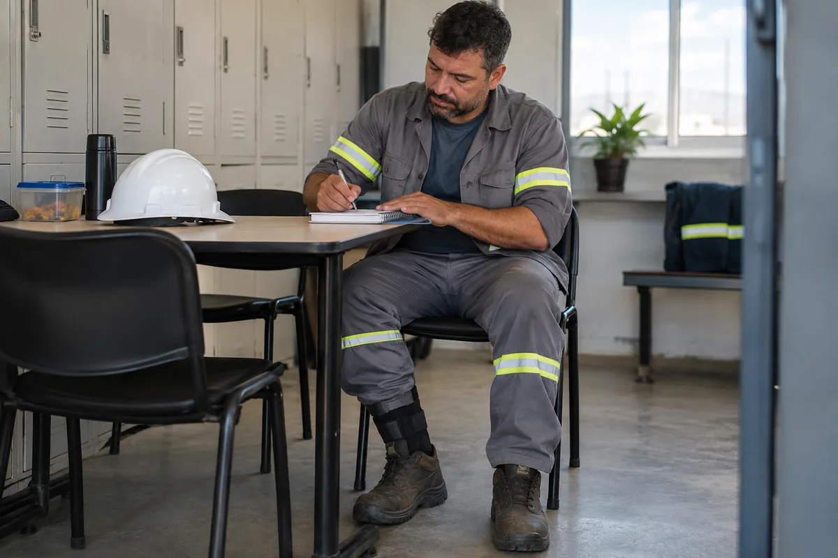 Trabalhador anota dificuldades após retornar ao emprego
