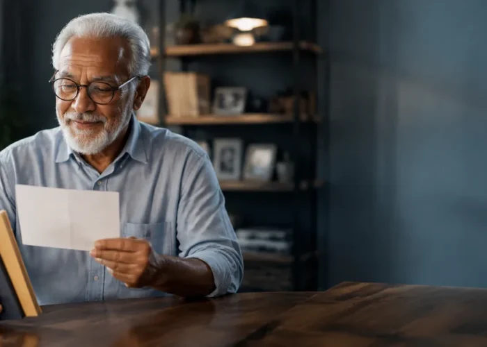 Aposentado confere documentos para pedir revisão da aposentadoria