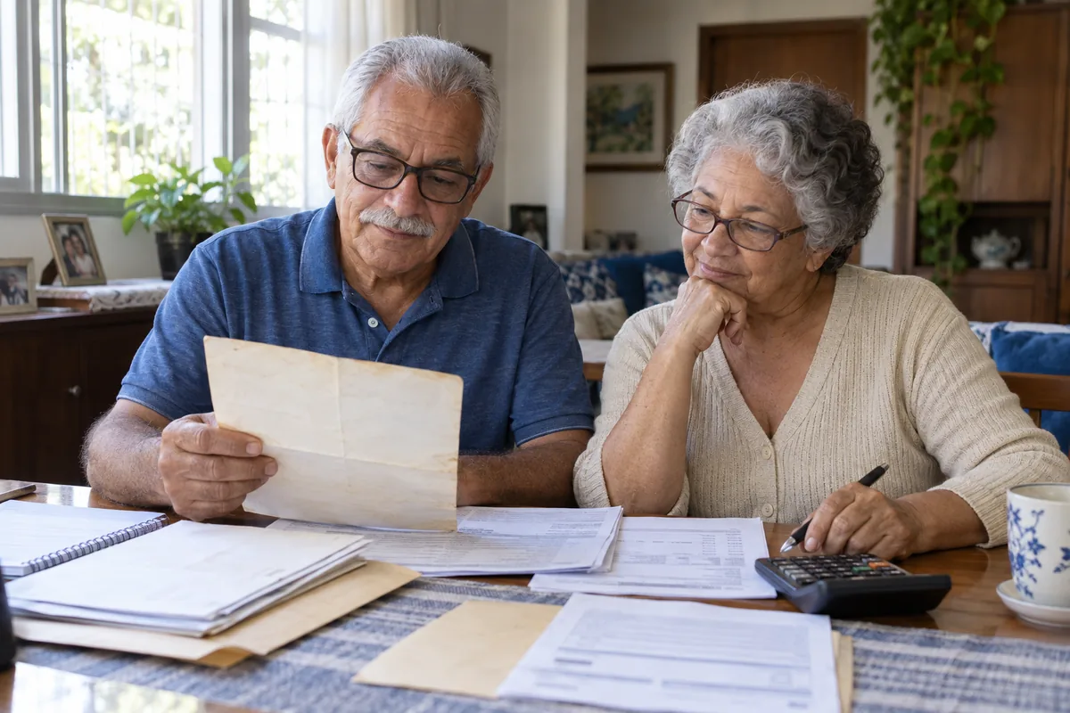 Aposentados conferem documentos antigos do benefício