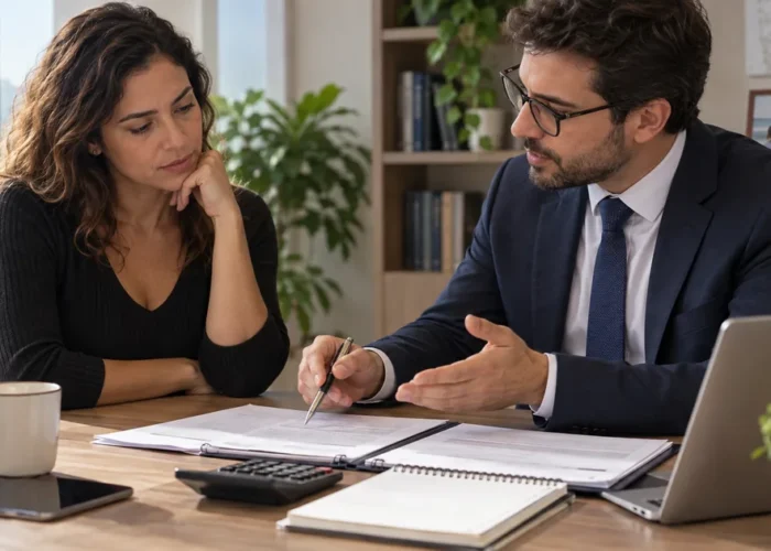 Cliente recebe orientação jurídica e financeira sobre separação