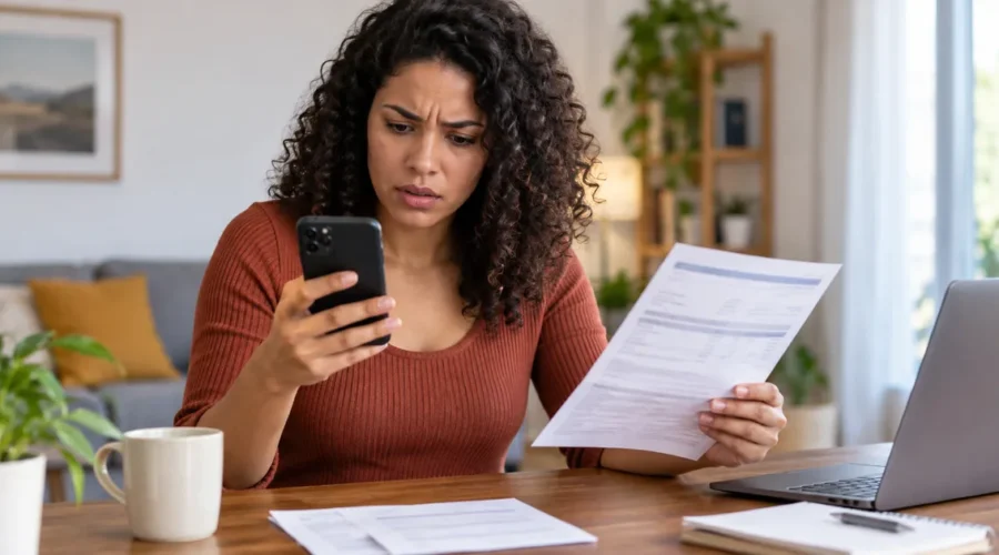 Consumidora compara fatura e celular após cobrança de assinatura desconhecida