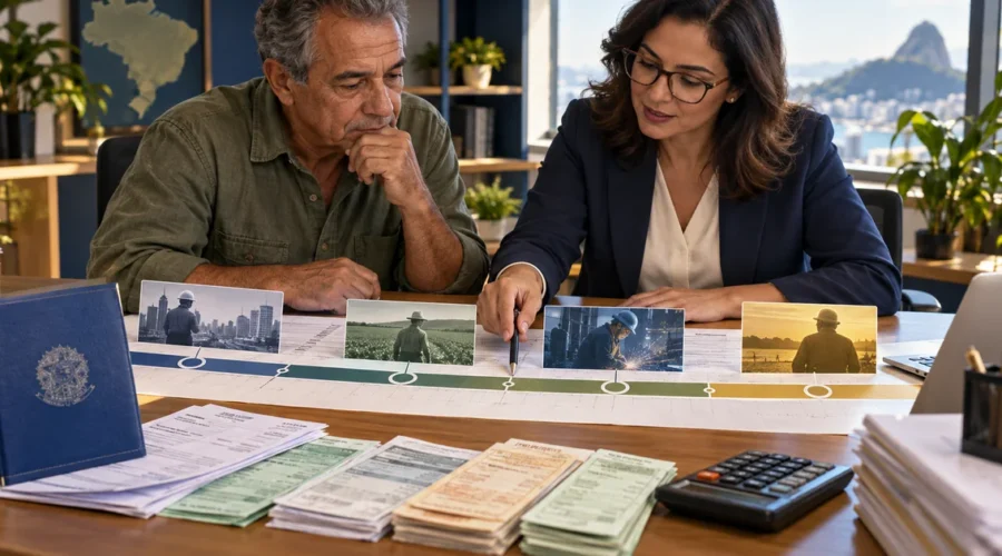 Segurado analisa revisão do tempo de contribuição da aposentadoria
