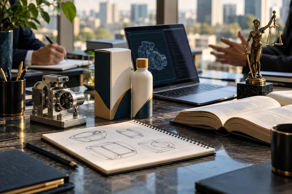 Protótipo, desenho industrial, software e embalagem representam tipos de propriedade intelectual