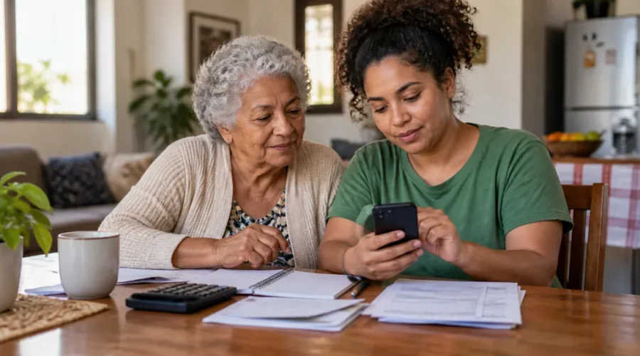 Família consulta valor e pagamento do BPC em 2026