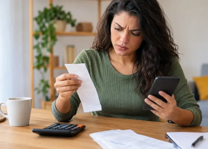 Consumidora verifica no celular valor diferente do recibo da compra