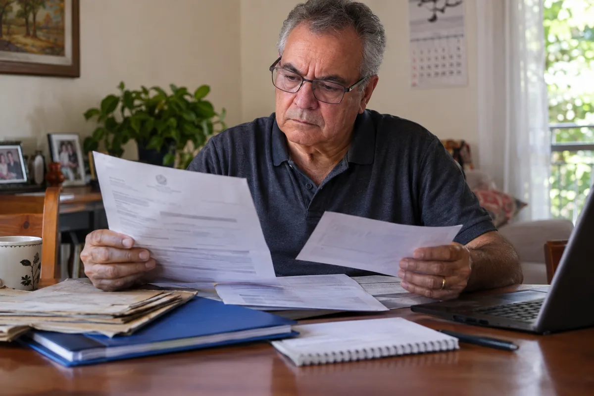 Aposentado confere decisão e documentos previdenciários