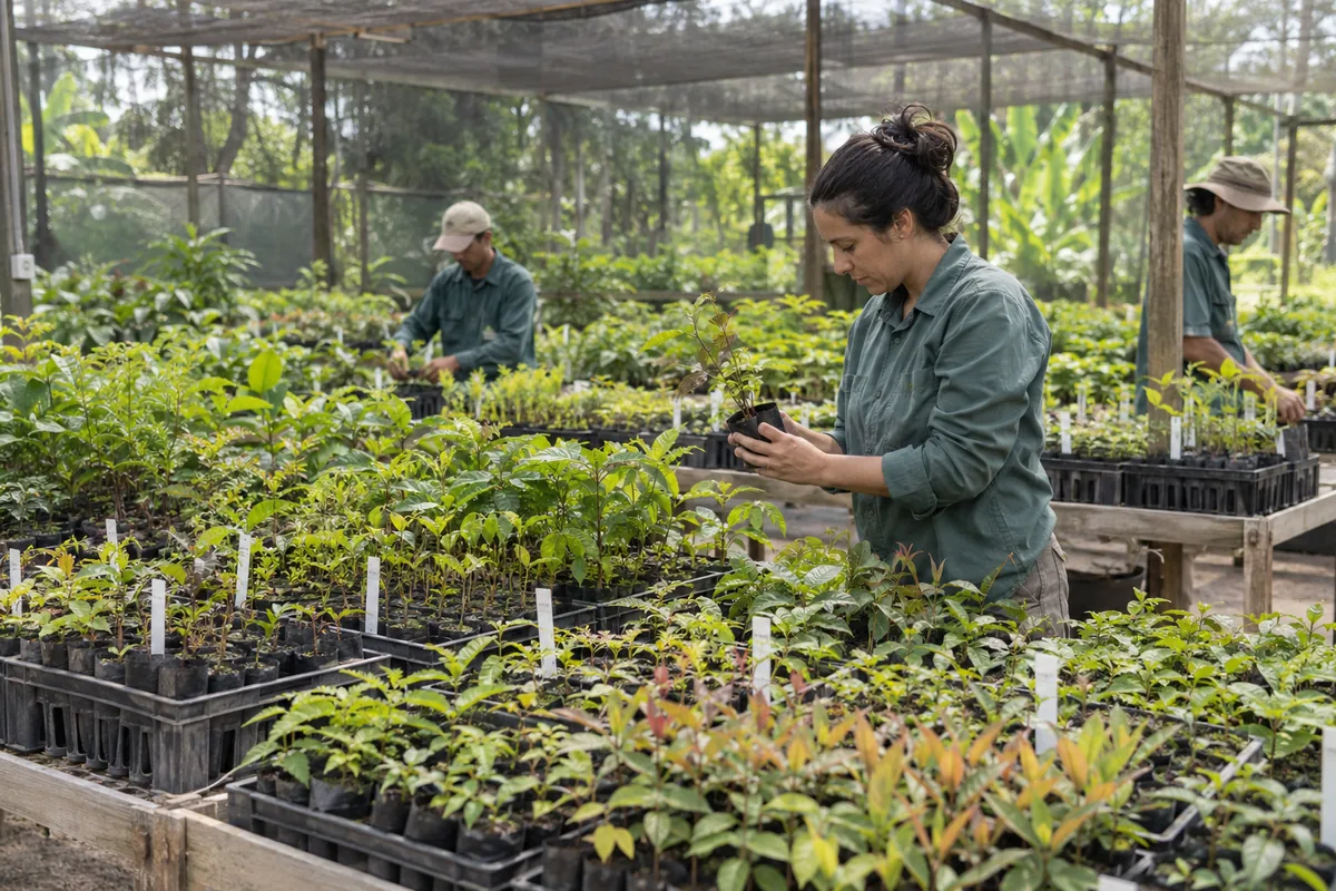 Técnica seleciona mudas de espécies nativas em viveiro brasileiro