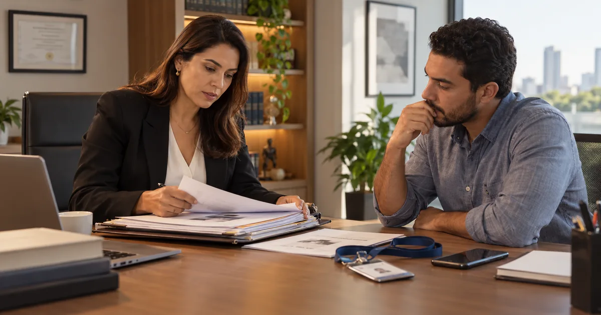 Advogada analisa provas de vínculo empregatício com trabalhador