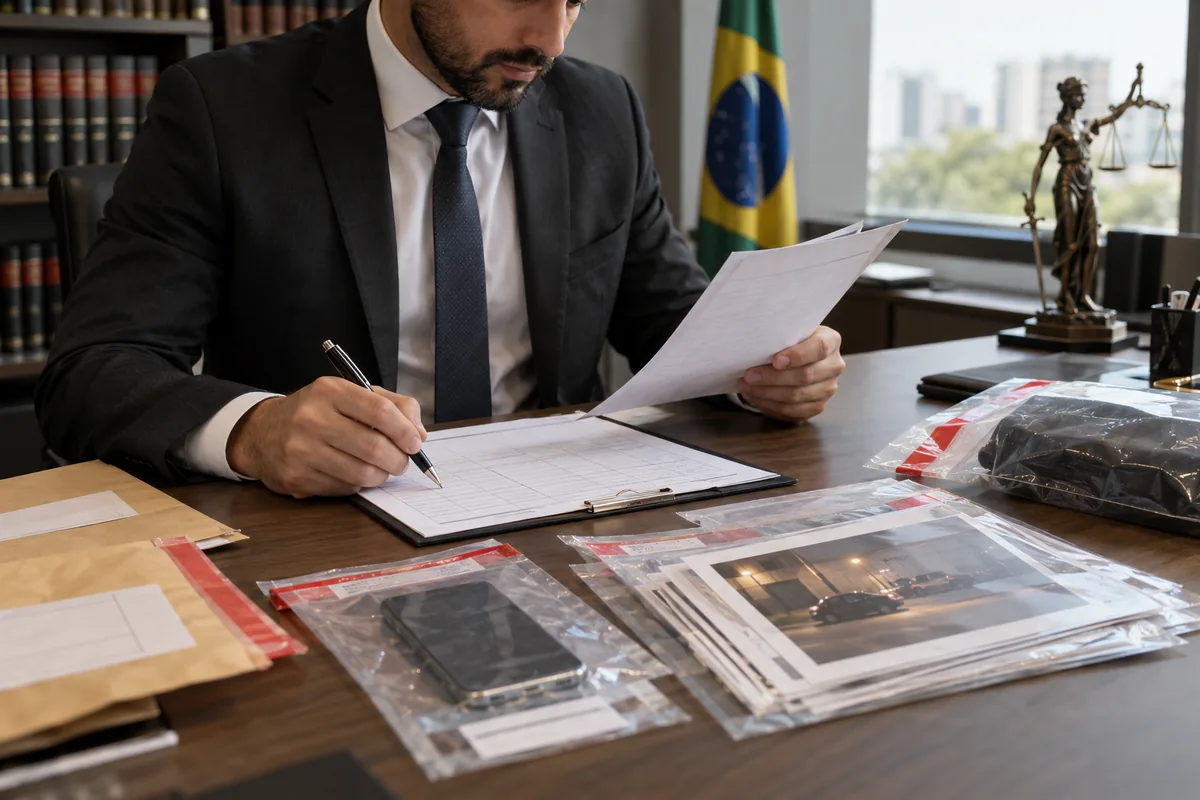 Advogado audita auto de apreensão e fotografias em acusação de tráfico