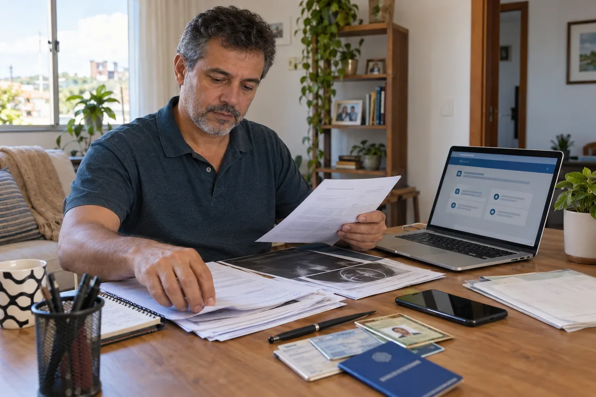 Segurado organiza laudos e documentos para pedir benefício por incapacidade permanente