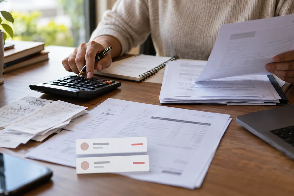 Consumidora organiza faturas e calcula valor pago em excesso