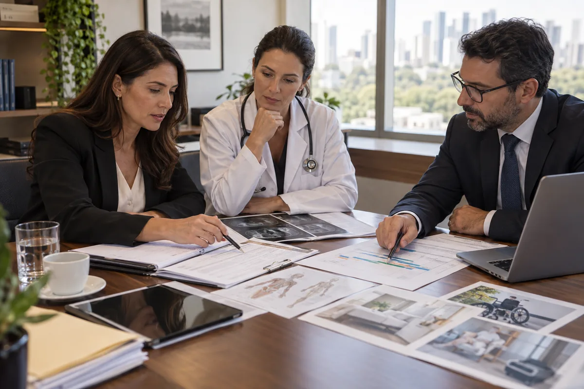 Equipe analisa despesas, exames e necessidades futuras em caso de erro médico