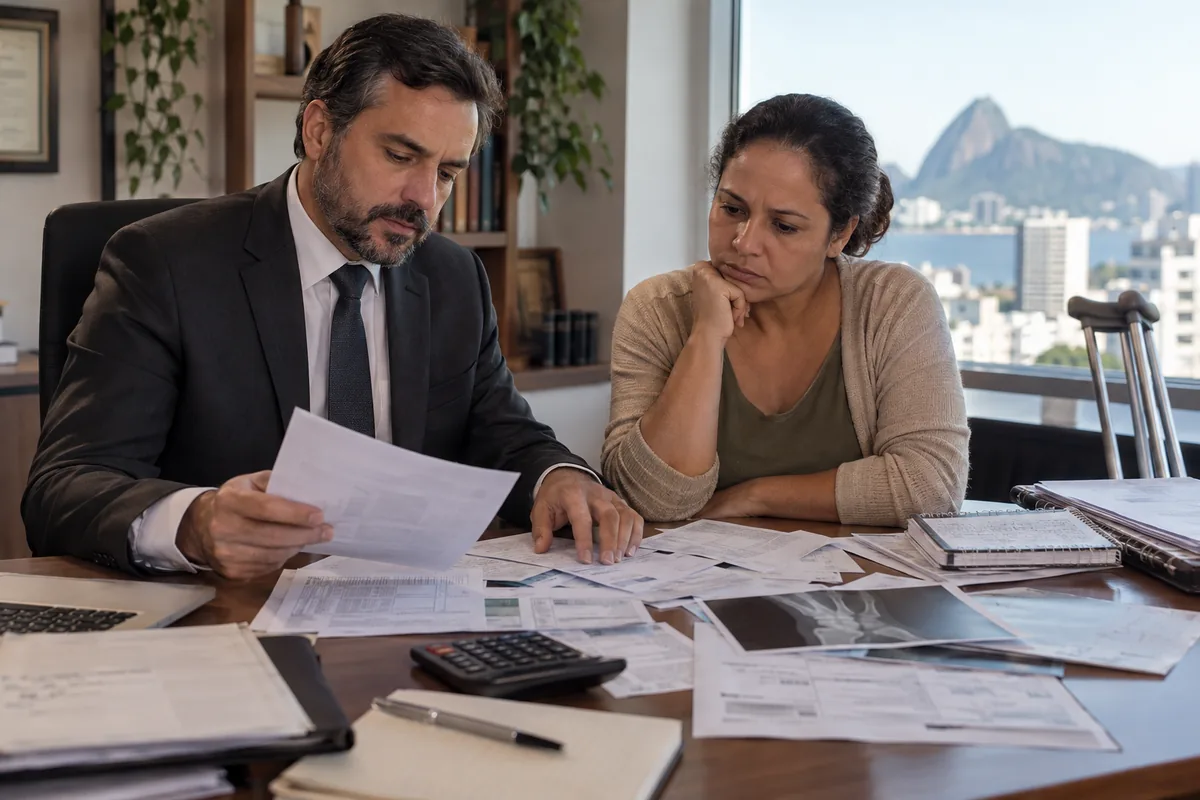 Advogado e paciente conferem despesas de negligência médica