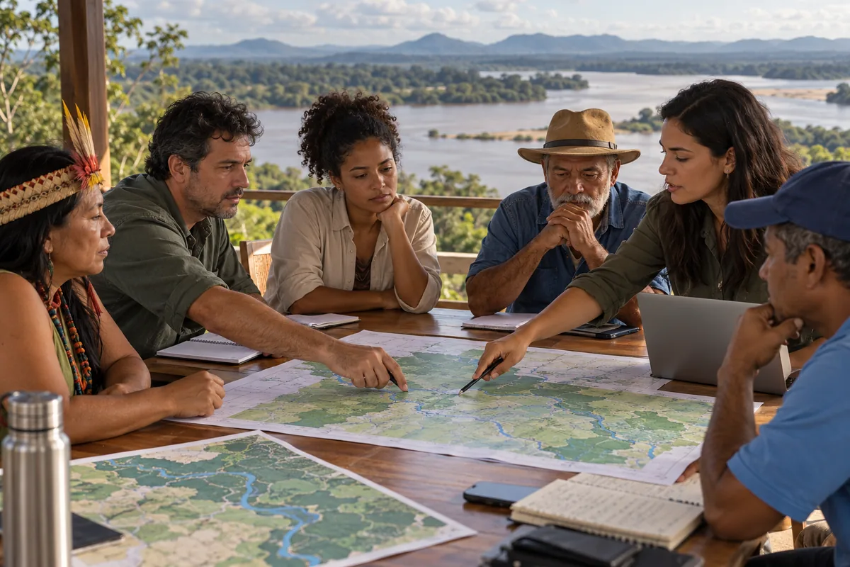 Representantes públicos, usuários e comunidade discutem mapa de bacia hidrográfica