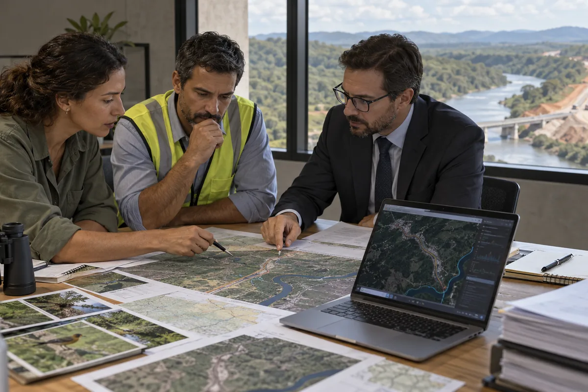 Equipe multidisciplinar revisa dados e alternativas de projeto de infraestrutura